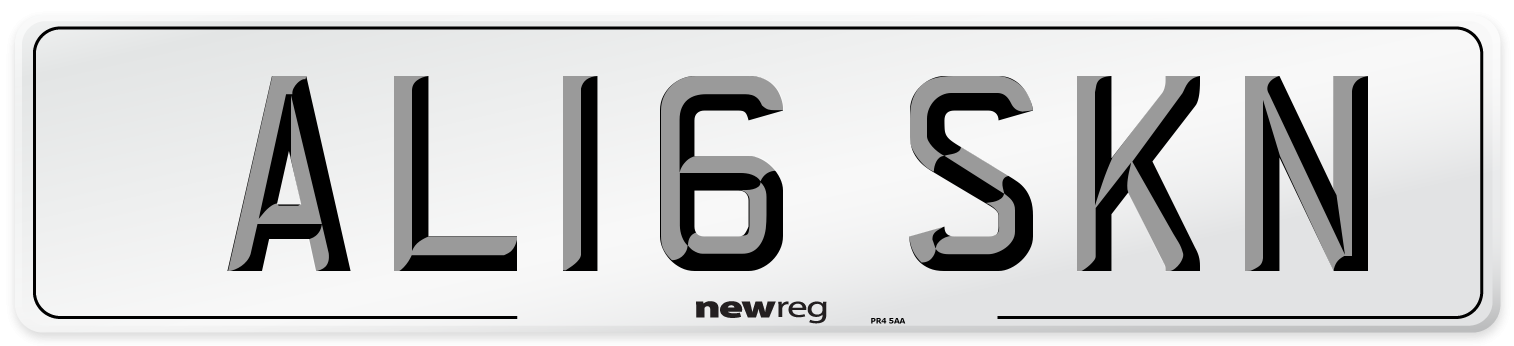 AL16 SKN Number Plate from New Reg